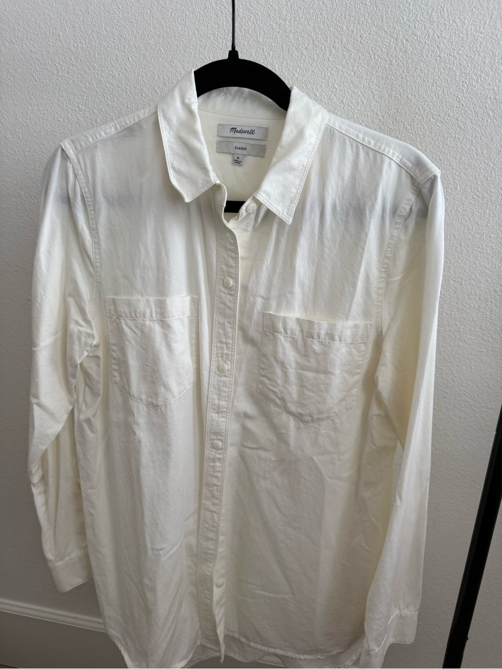 Madewell Ivory Long-Sleeve Button-Down Shirt